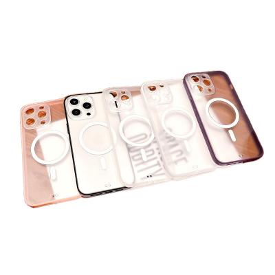 China New Shockproof Ultra Matte Clear Magnetic Phone Case For iPhone 11 13 14 Pro Max for sale