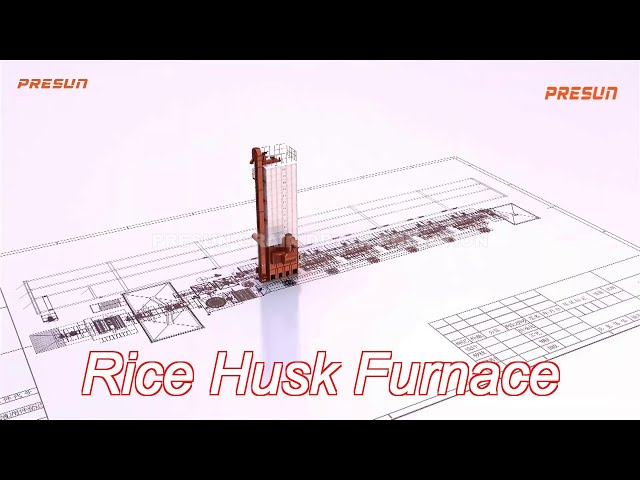 big capacity rice husk burner paddy husk furnace automatic running black color