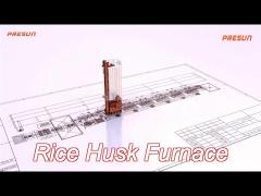 big capacity rice husk burner paddy husk furnace automatic running black color