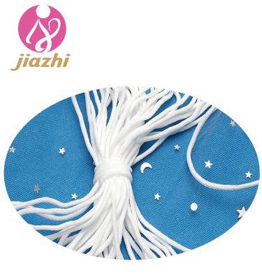 China Factory wholesale elastic black white color knitted braided elastic band elastic strap for medical face mask for sale