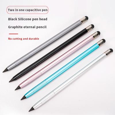 China Universal Mobile Phone Gradient Touch Screens Metal with Logo, Suitable for Apple/Samsung/Xiaomi, Rubber Stylus Tip 2 in 1 Stylus Pen for sale