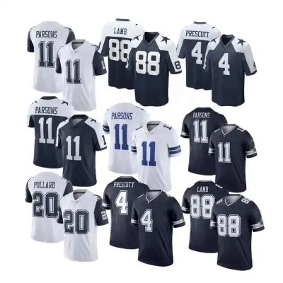 China QUICK DRY Dallas City 2023 New Season 11 Micah Parsons 19 Amari Cooper 55 Leighton Vander Stitched Football Jerseys for sale