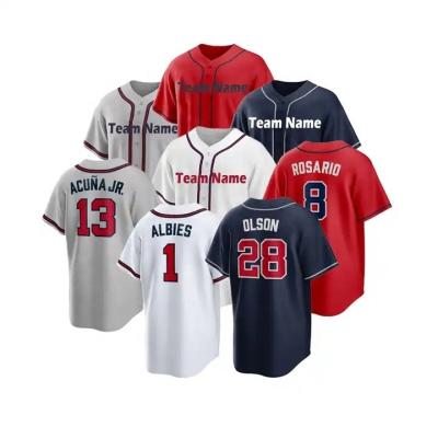 China Breathable Atlanta 13 Ronald Acuna Jr 1 Ozzie Albies 28 Matt Olson America Men's Sports Stitched Baseball Jersey for sale