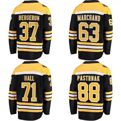 China Shirts & Tops Boston City Wholesale 37 Patrice Bergeron 40 Tuukka Rask 88 David Pastrnak Men's Sports Stitched Ice Hockey Jersey for sale