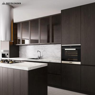 China New Style Modern High Quality Guangdong Kitchen And Bath Cabinet Solid Wood Veneer Te koop