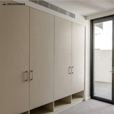 China (Size)Adjustable Wardrobe Design Light Lacquer Open Wardrobe Closet Te koop