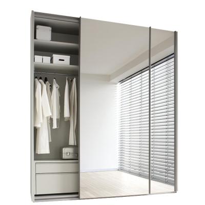 중국 (Size) Modern Simple Adjustable Full Mirror Door Wardrobe Sliding Overlay 판매용