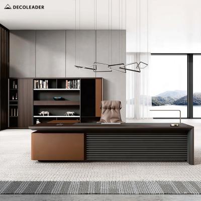 중국 Customizable Luxury Modern President Room Office With Side Cupboards And Sofa 판매용