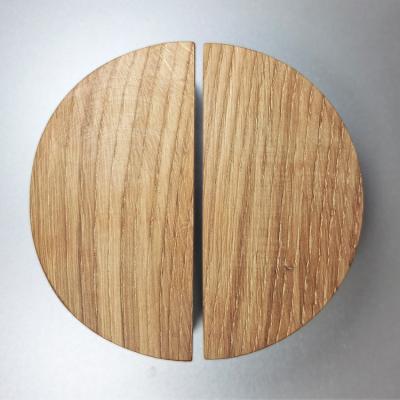 China Contemporary Solid Wood Half Round Handle For Wardrobe Door zu verkaufen