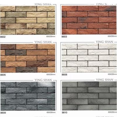 China Chinese Manufacturer Rural Cultural Brick Wall Tiles Exterior Ceramic Slag Tile for sale