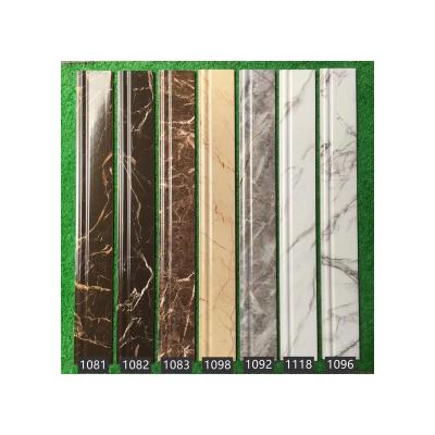 China Ceramic Curb Line Aluminum Alloy Border Design Decoration Tile Decoration Porcelain Rustic Marble Look Tiles Colored Marble Curb Tiles for sale