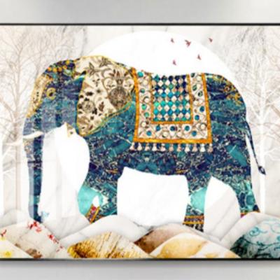 China Decorative Art Gift Pictures Porcelain Crystal Painting for sale