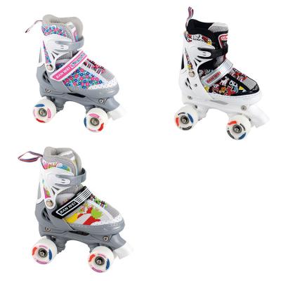 China PP Roller Skates OEM ODM PU Light Wheel Flash Adjustable Roller Skates 4 for sale