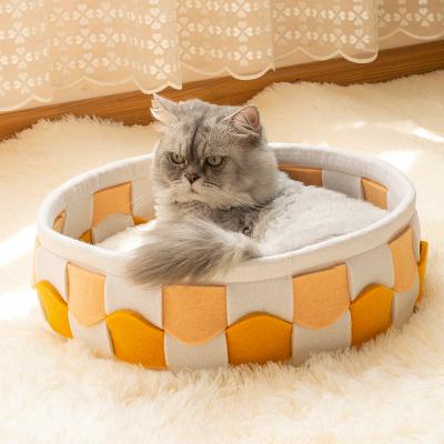 China Factory Price Breathable Luxurious Fasion Double Mat Cat Beds For Homemade Cats for sale