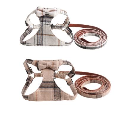 China Customized Adjustable 100% Cotton Pet Dog Harness Professional Production Pet Harness for sale