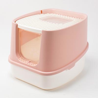 China Sustainable High Quality Modern Cat Litter Box Portable Toilet Easy To Clean Smart Cat Litter Box for sale