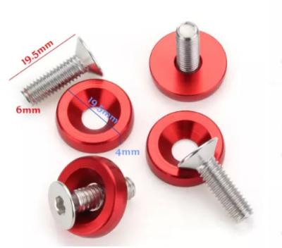 China Heavy Industry Custom CNC Machined Colored Aluminum Alloy Bolt Joints for sale