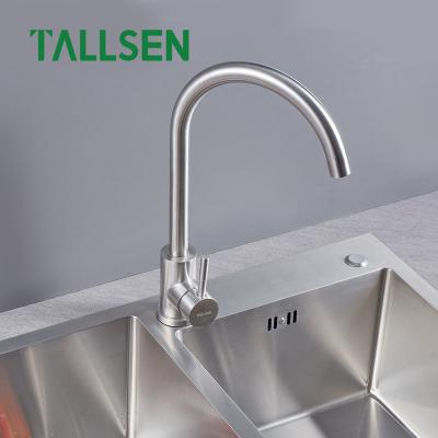 China Other best selling brushed deck sink 304 stainless steel kitchen faucet cold and hot mixed faucet for sale