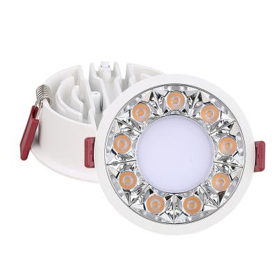 China Modern Hot Selling Commercial Home Ceiling Downlight Three Color Dimming Cob Led Spotlights for sale