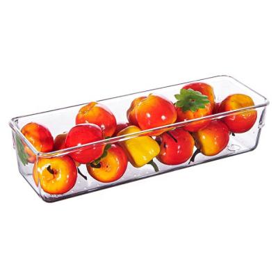 China New Sustainable Tending Type Square Storage Box Kitchen Product KC0013-6 Transparent Drawer Organizer for sale