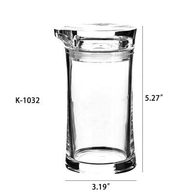 China K-1030B Viable High Quality Acrylic Spice Pepper Jar Transparent Bottle Powder Seasoning Plastic Jar for sale