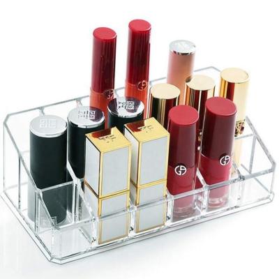 China M-8118 18 Holes Makeup Display Storage Desktop Cosmetic Organizer Lipstick Stand Acrylic Beauty Brushes Holder Stand for sale