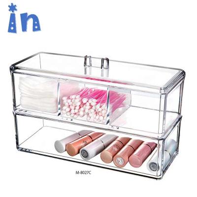 China M-8027C Portable Viable Transparent Acrylic Make Up Organizer Cosmetic Organizer Makeup Storage Drawers Organizer for sale