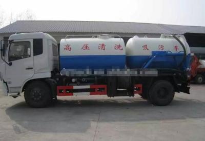 China high quality  11000liters Vacuum Sewage Suction Truck With high pressure cleaning for sale