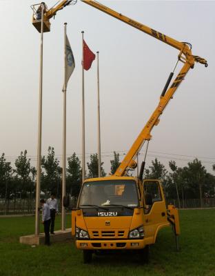 China hydraulic aerial cage overhead working truck aerial platform vehicle for sale