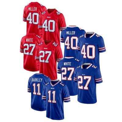 China Breathable Wholesale Men USA Football Jerseys 11 # Cole Beasley 27 # Tre'Davious White 40 # Von Miller # Buffalo America Football Jerseys for sale