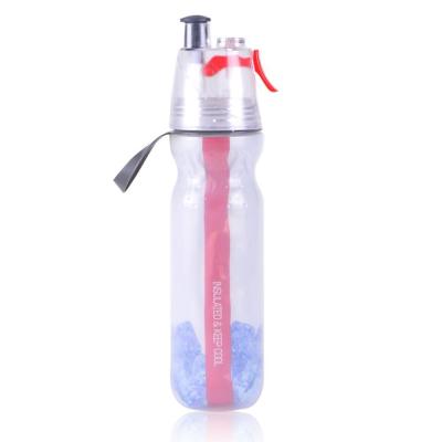 China Viable Outdoor Recycling Double Walled Plastic Water Bottle For Mist Spray Cooling for sale