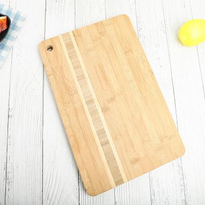 China Viable Pure Natural Bamboo Cutting Board Rectangular Double Sided Hash for sale