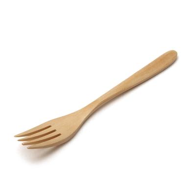 China Viable disposable wooden camping spoon and edible fork for sale