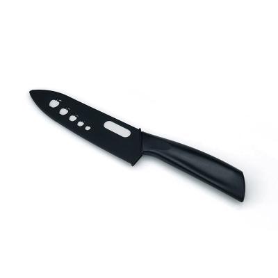 China Excellent Durable Material Plastic Handle Fruit Ceramic Kitchen Knife With Cover Pocket Guard for sale