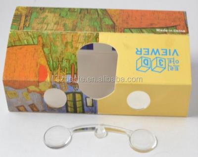 China Christmas Party NEW! gift card 3d viewer stereo card/glass paper 3d stereo viewer/3d paper for sale