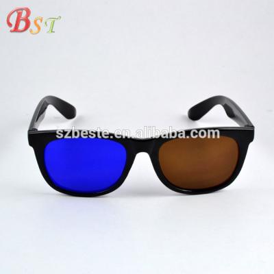 China 3D Computer Game CE SGS Certification Anaglyph 3d Amber Blue Glasses for sale