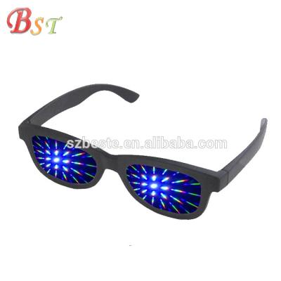 China Promotion 10% Discounts Christmas 3d Glass Diffraction Plastic Glasses With Rainbow Effect for sale