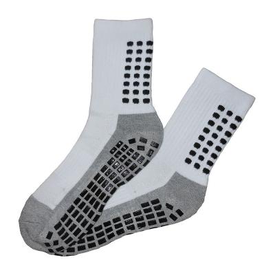 China Breathable Custom Made Anti Slip PVC Terry Sports Ankle Football Soft High Quality Grip Socks For Soccer Designer Socks for sale