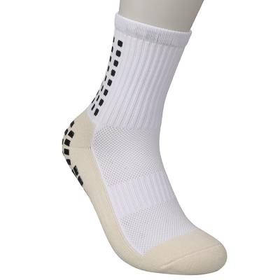 China Wholesale Custom Logo Breathable High Quality Grip Sports Grip Football Socks Anti Slip For Men PVC Breathable Ankle Sports Socks for sale