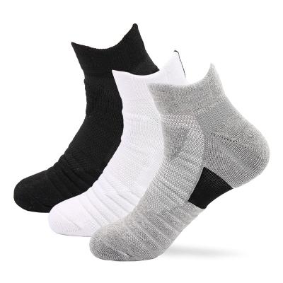 China Wholesale Custom Logo Breathable Cotton Men Non Slip Bottom Running Single Thick Ankle Towel Fleece Basketball Sports Socks for sale