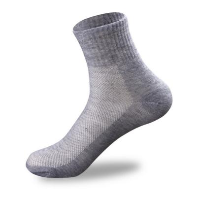 China Cheap Solid Color QUICK DRY Gray White Black Mesh Socks Cotton Stockings Men's Socks for sale