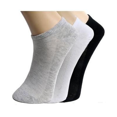 China Factory Style Hot Men's Socks Logo Cut Business Socks QUICK DRY Custom Pure Thin Breathable Cotton Mesh Color Low Socks Boat Socks for sale