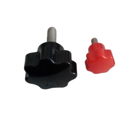 China machinery repair shops bakelite star button M6 wire 25MM hsandles wire lengthL15MM star-shaped clamping knob for sale