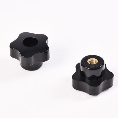 China Machinery Repairs Workshop Best Price Black Bakelite Pylome Star Handle Knobs With Through Hole for sale