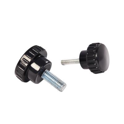 China Machinery Repairs Workshop Spare Screws On Knurled Type Round Knob Handles M5*16-15MM for sale