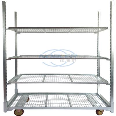 China Durable Factory  Danish trolley Flower  trolley Flower  display cart Plant Rack Cart With 4 Wheels for sale