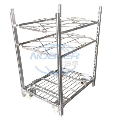 China Tools Farm Plant Flower Cc Trolley Galvanized Metal Horticultural Nursery Plant Transport Steel Cc Danish Trolleys For Sale for sale