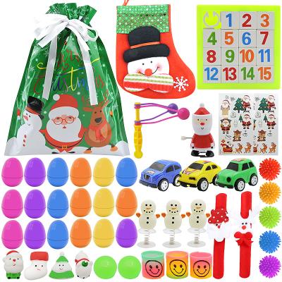 China Relieve Stress Kids Custom Christmas Falls In 31 Days Simple Push Bubble DIY Gift Box Christmas Busy Person Toy Set Advent Calendar for sale