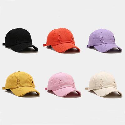 China New 2021 New Worn Washed Solid Casual Hiphop Snapback Hat Women Men COMMON Baseball Cap for sale