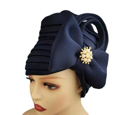 China New Sale RELIGION Gele Headtie Wedding Gele Turban Arabic Headwear New Hot Sale African Nigerian Muslim Hat India Female Head Wraps Turbante Mujer for sale